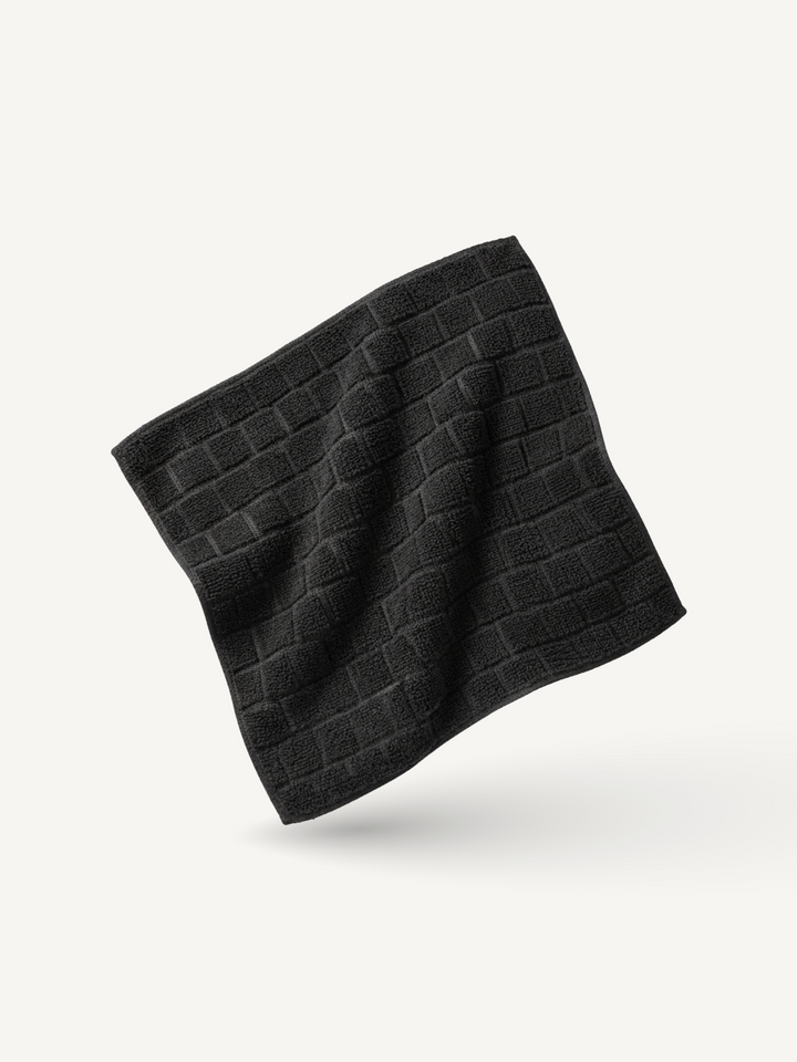 30×30 Black Microfiber Towel
